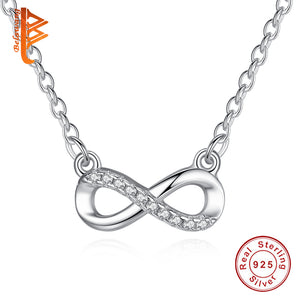 Sterling Silver Infinity Pendant Necklace